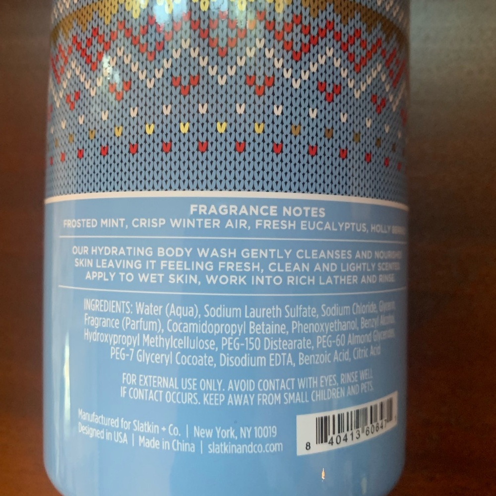 NEW, Sealed HomeWorx Slatkin & Co Fresh Snowfall Hydrating Body Wash, 34oz - Picture 3 of 3